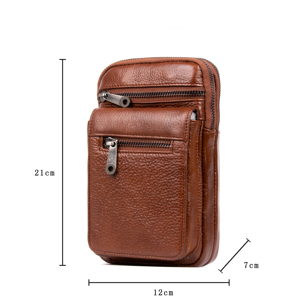 Einfache Bauchtasche aus Rindsleder für Herren – Bild 8 | LuxeStyle