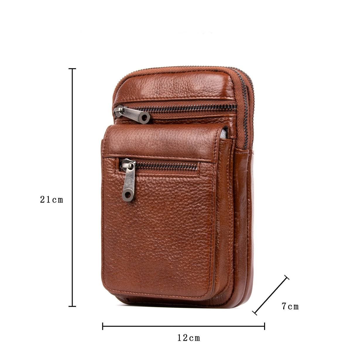 Einfache Bauchtasche aus Rindsleder für Herren – Bild 8 | LuxeStyle