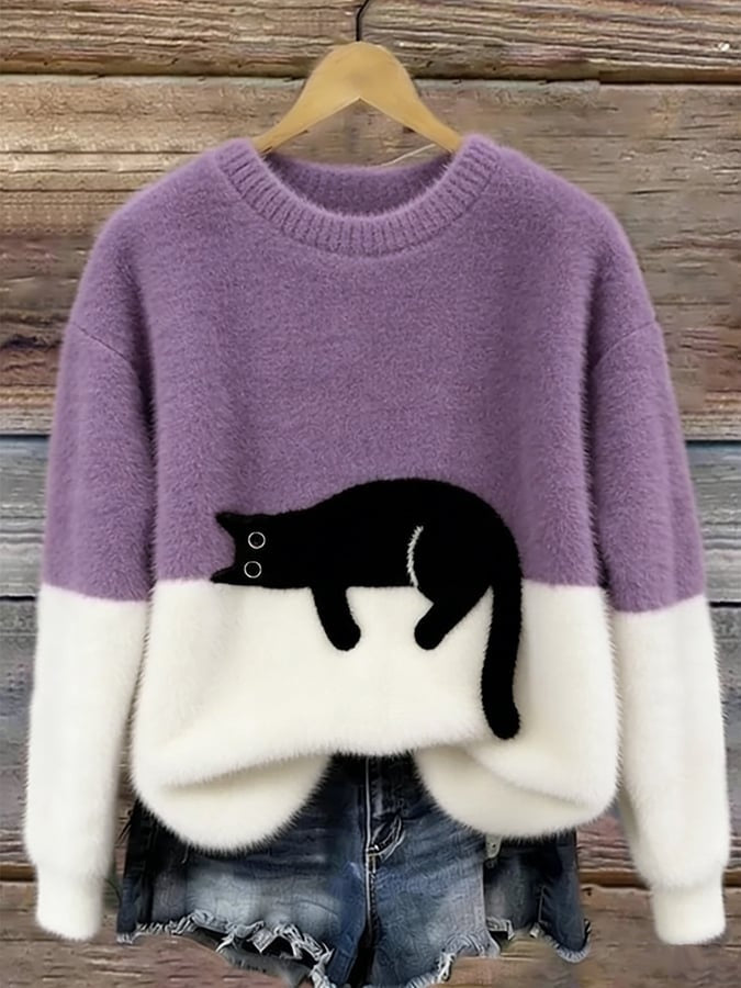 Weihnachts-Fleece-Pullover für Damen