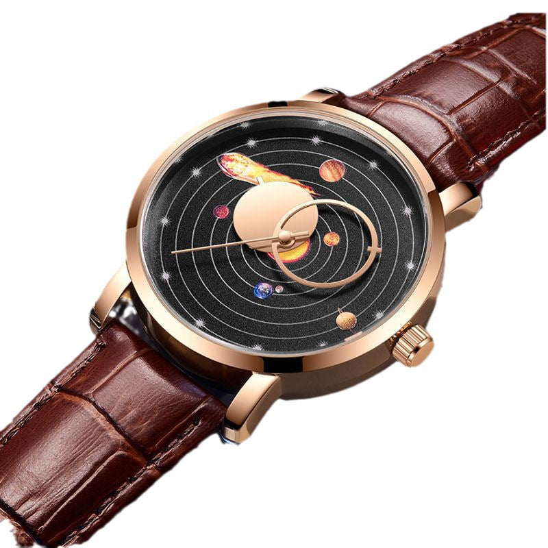 Klassische, schlichte Quarzuhr mit Lederarmband – Bild 4 | LuxeStyle