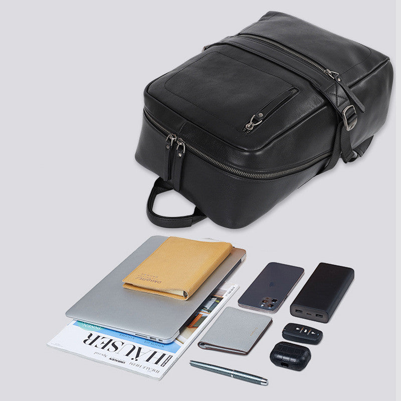 Business Commute Laptop Rucksack aus Leder