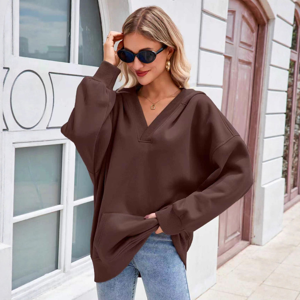 Kapuzenpullover mit langen Ärmeln und Taschen