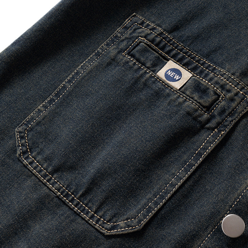 Herren Jeanshemd-Jacke mit langen Ärmeln – Bild 4 | LuxeStyle