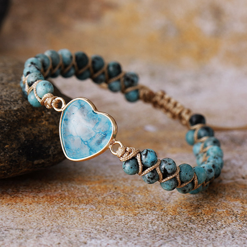 Lapis Lazuli Tropfen Armband handgewoben