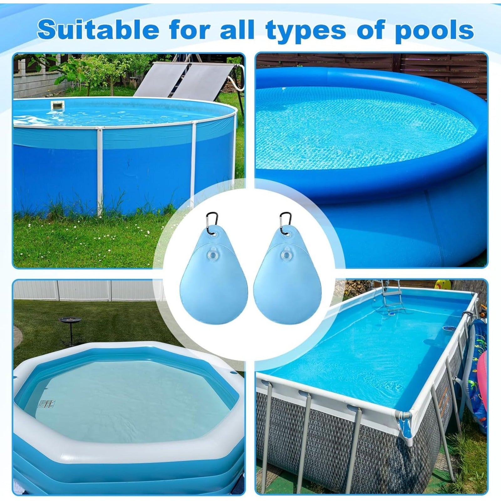 12er-Set Poolabdeckungs-Gewichtssäcke