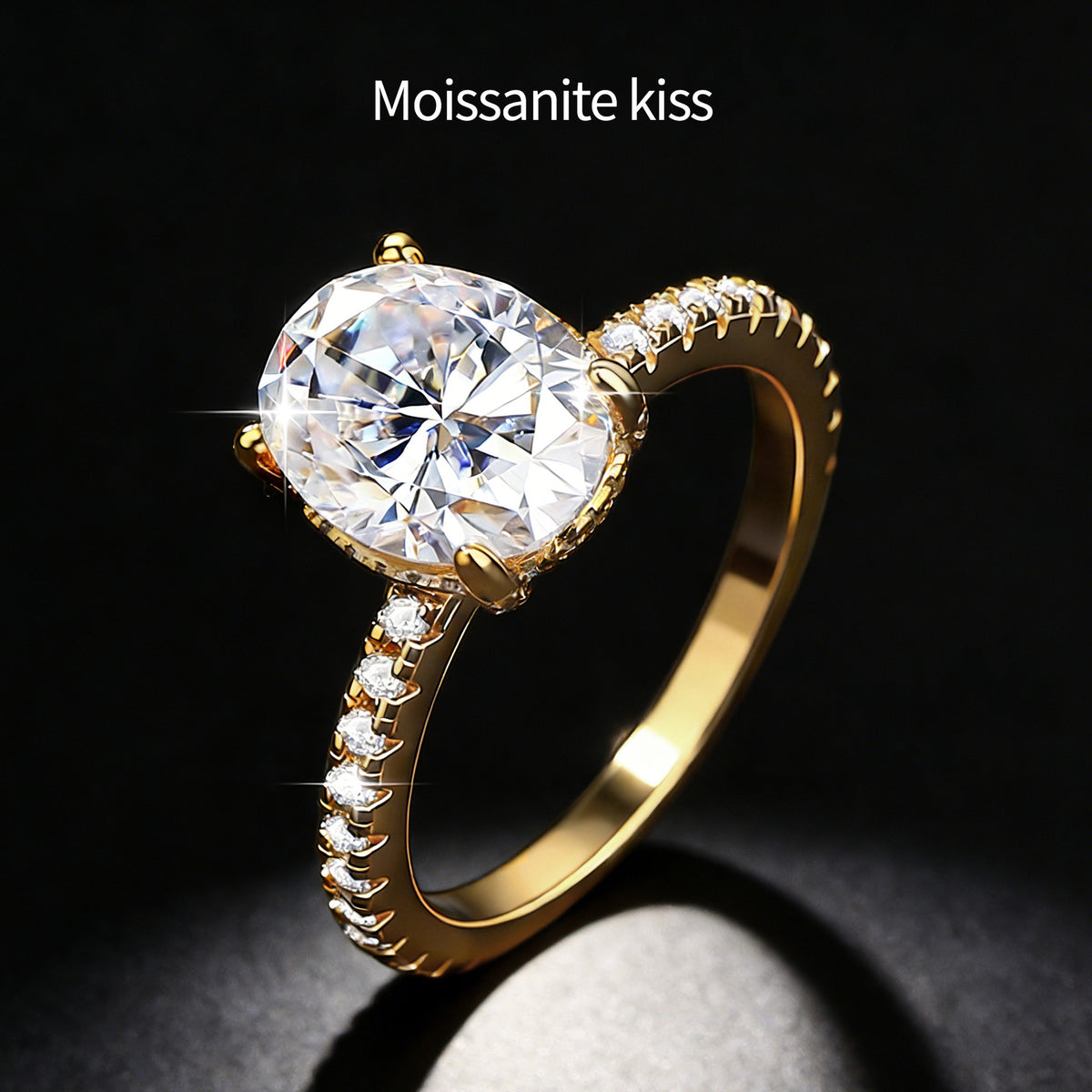 Eleganter Moissanit Ring im «Taubenei»-Design – Bild 5 | LuxeStyle