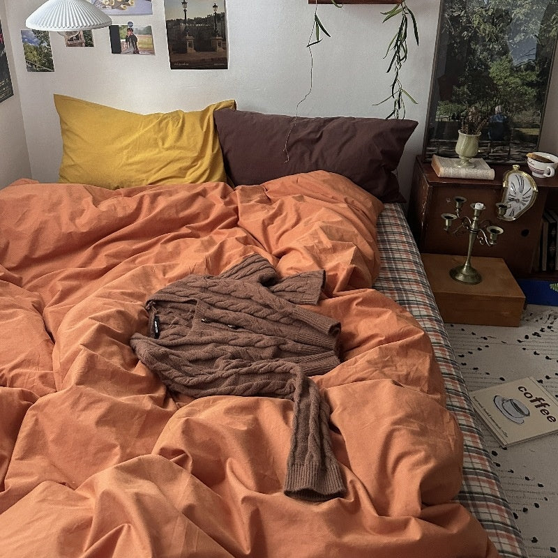 Duvet Cover Plaid Baumwolle