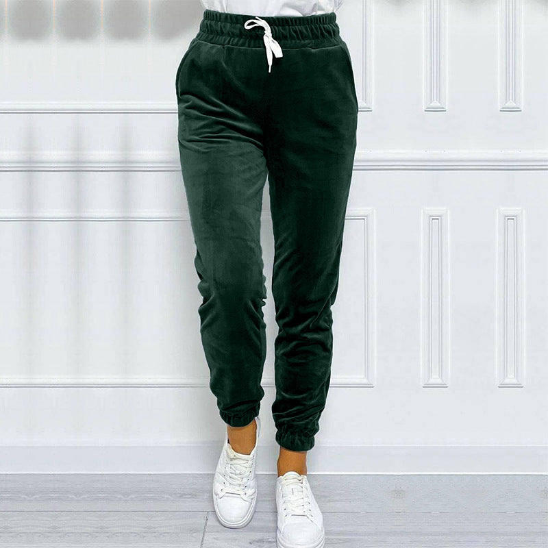 Koreanische Joggerhose mit Elastikbund und Kordel