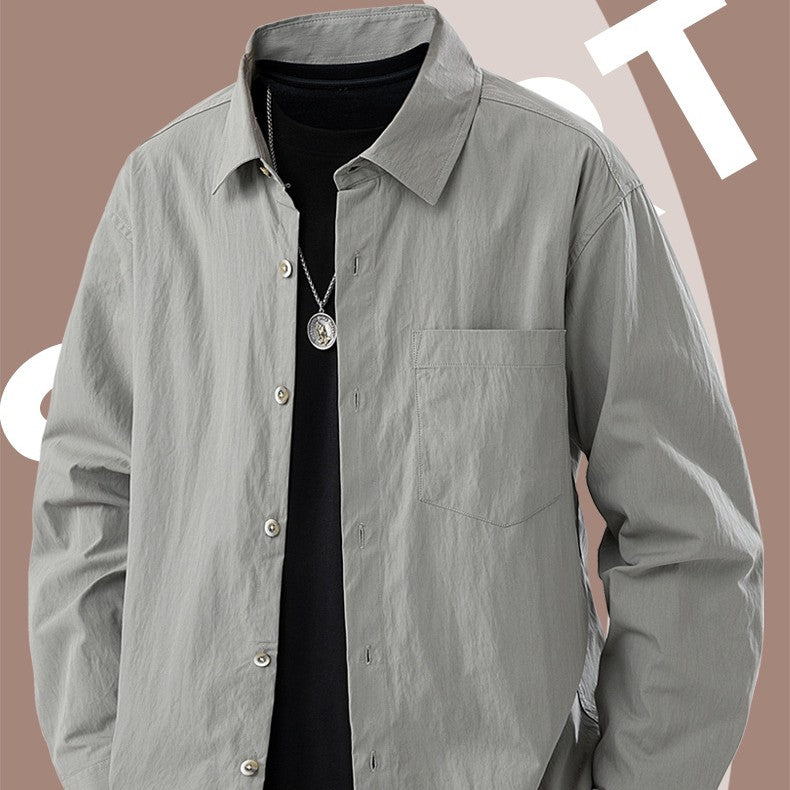 Loose Casual Shirtcoat in Schwarz, Weiss, Grau, Grün – Bild 7 | LuxeStyle