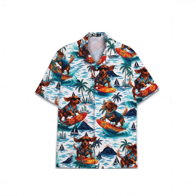 Freizeit-Hemd mit Hunde-Print für Herren – Bild 4 | LuxeStyle