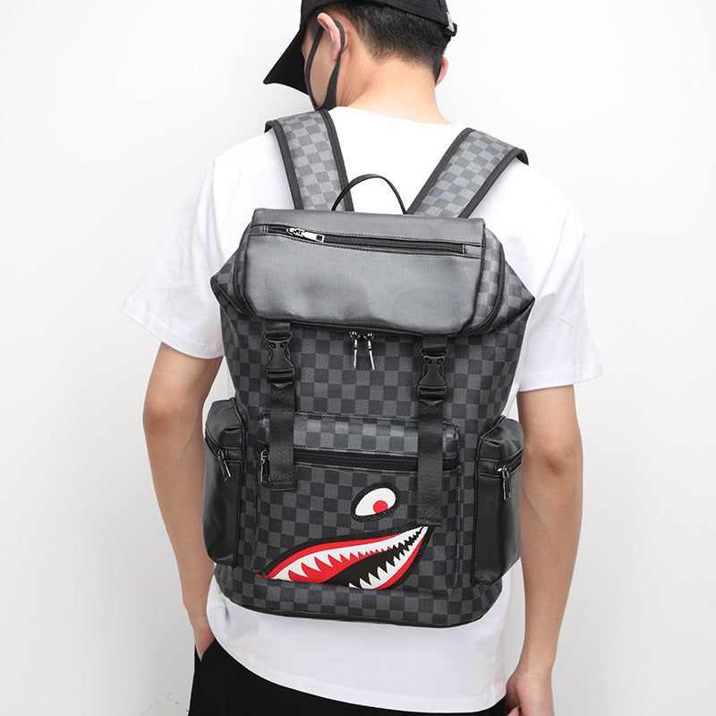 Koreanischer Karierter Rucksack mit Grossem Fassungsvermögen – Bild 5 | LuxeStyle