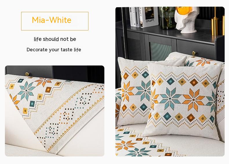 Chenille Sofakissenbezug im Bohème-Stil – Bild 7 | LuxeStyle