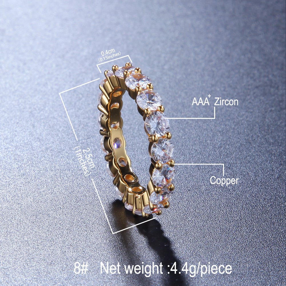Zirkonia-Ring schmal mit geometrischem Design – Bild 5 | LuxeStyle