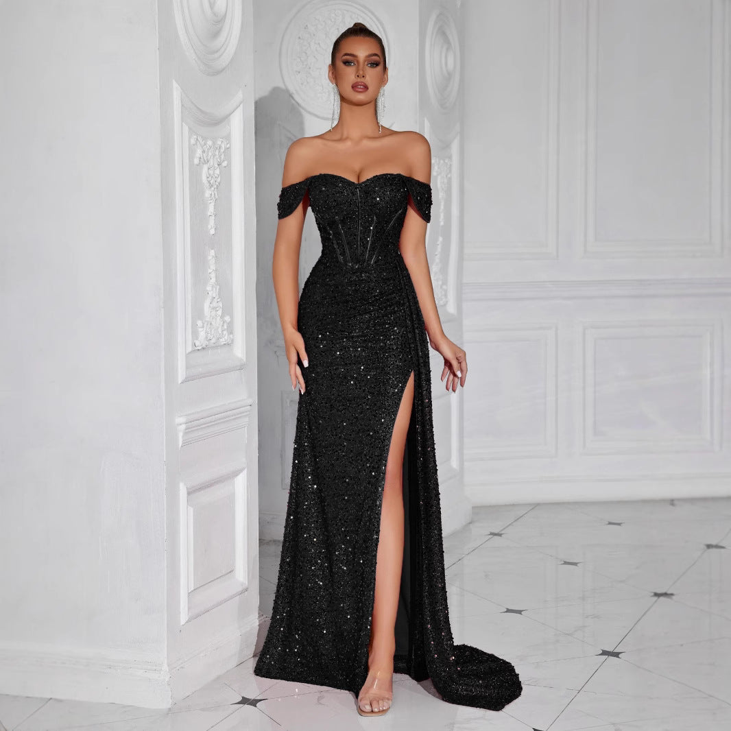 Pailletten Bandeau Bodycon Maxikleid – Bild 11 | LuxeStyle