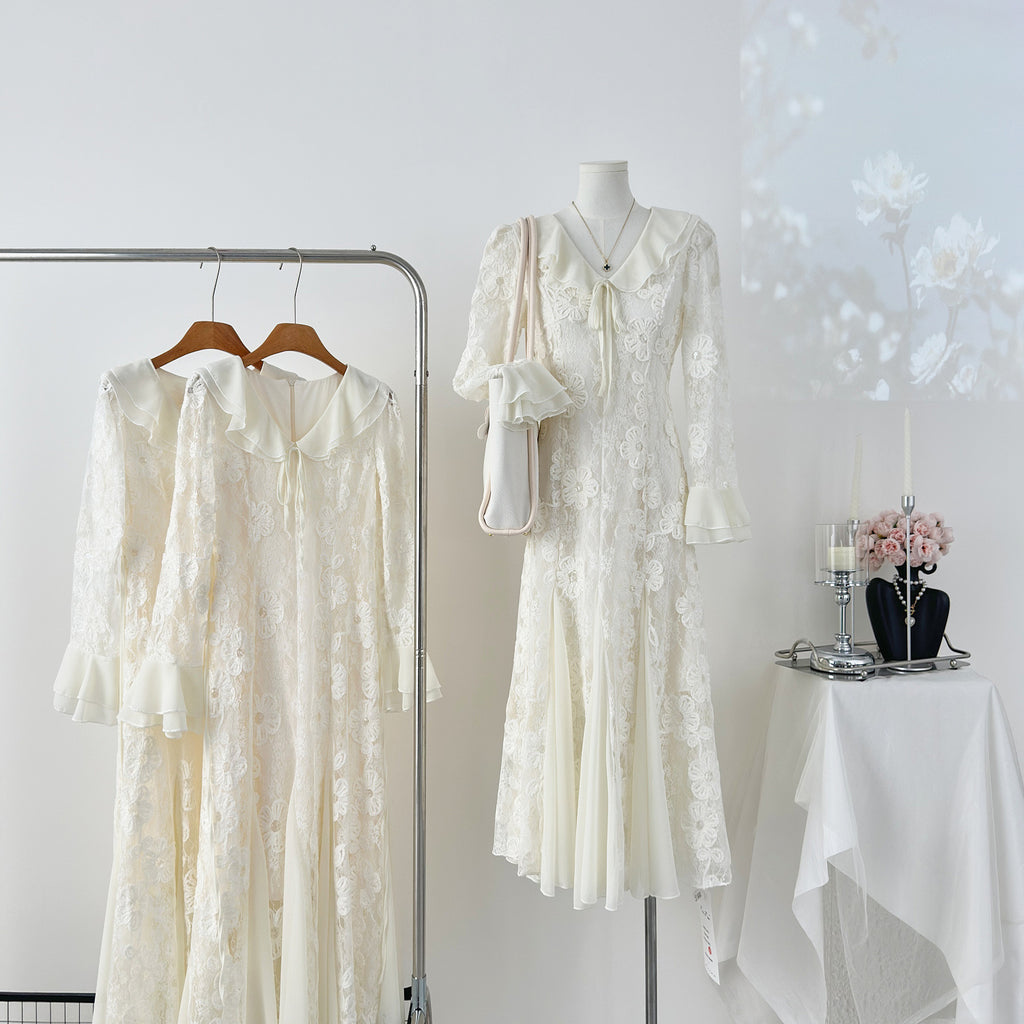 Elegantes A-Linien-Kleid mit Spitze