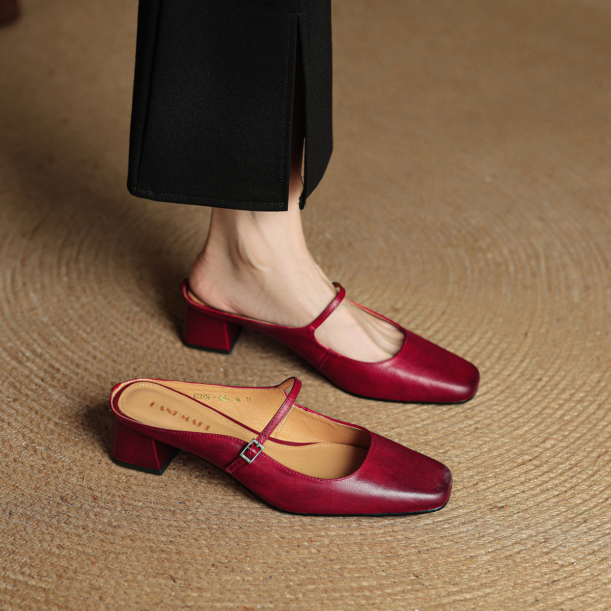 Retro Chunky Heel Slingback Sandalen – Bild 6 | LuxeStyle