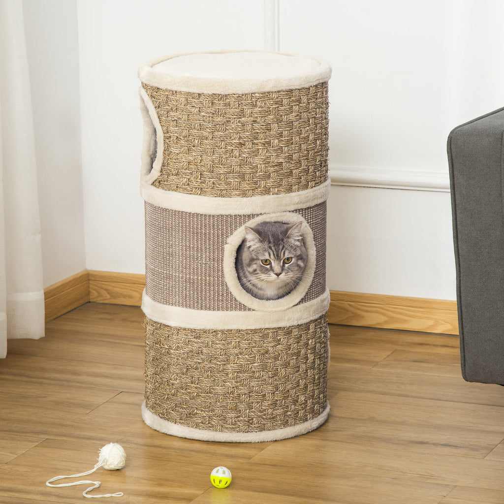 3-stöckiger Katzen-Schlafplatz mit Kratzfläche