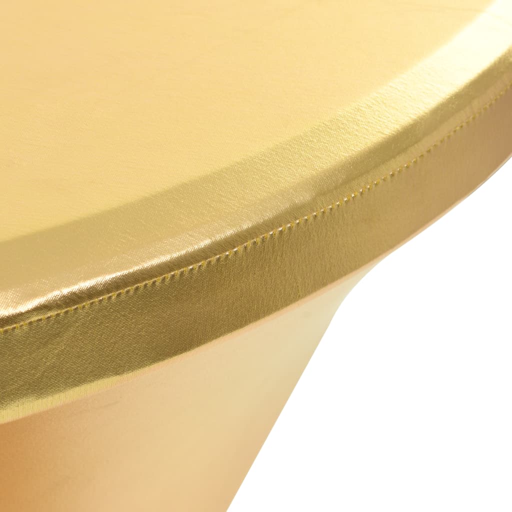 2er-Set Stretch-Tischhussen, Gold, Ø 80 cm
