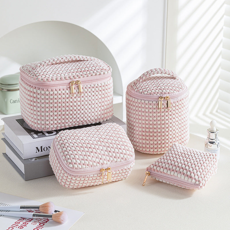 Flanell-Make-up-Taschen-Set, 4-teilig – Bild 3 | LuxeStyle