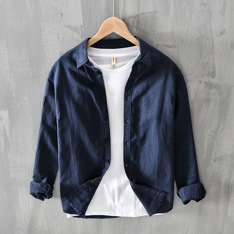 Langärmliges Baumwoll‑Linien‑Shirt