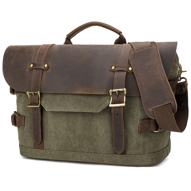 Canvas Schultertasche für Herren – wasserdicht – Bild 2 | LuxeStyle