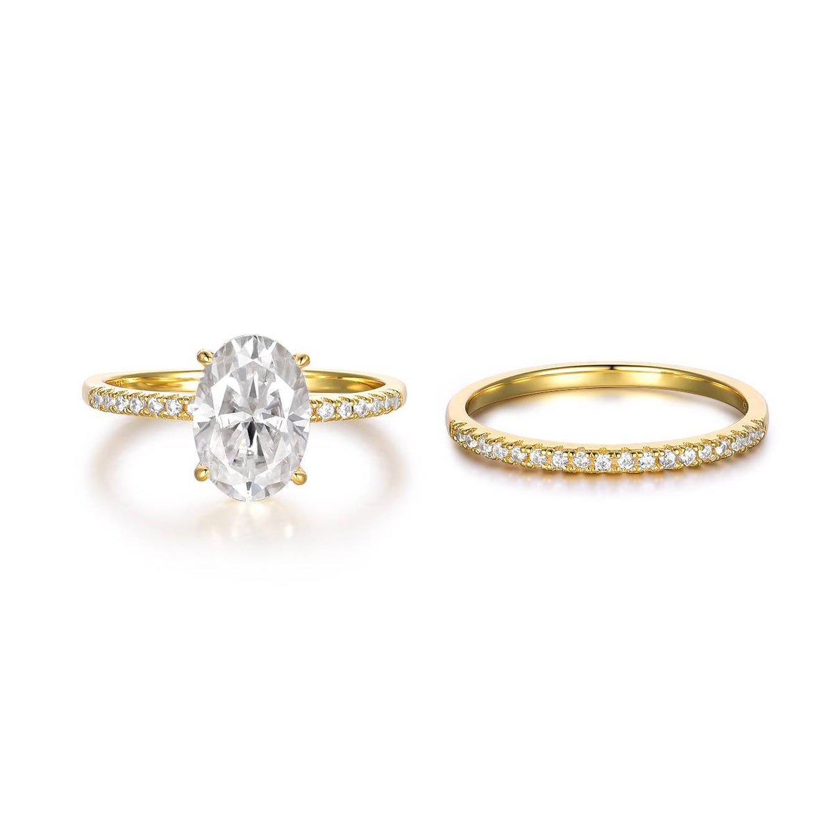 Moissanite Ring Ensemble aus 925er Silber – Bild 5 | LuxeStyle