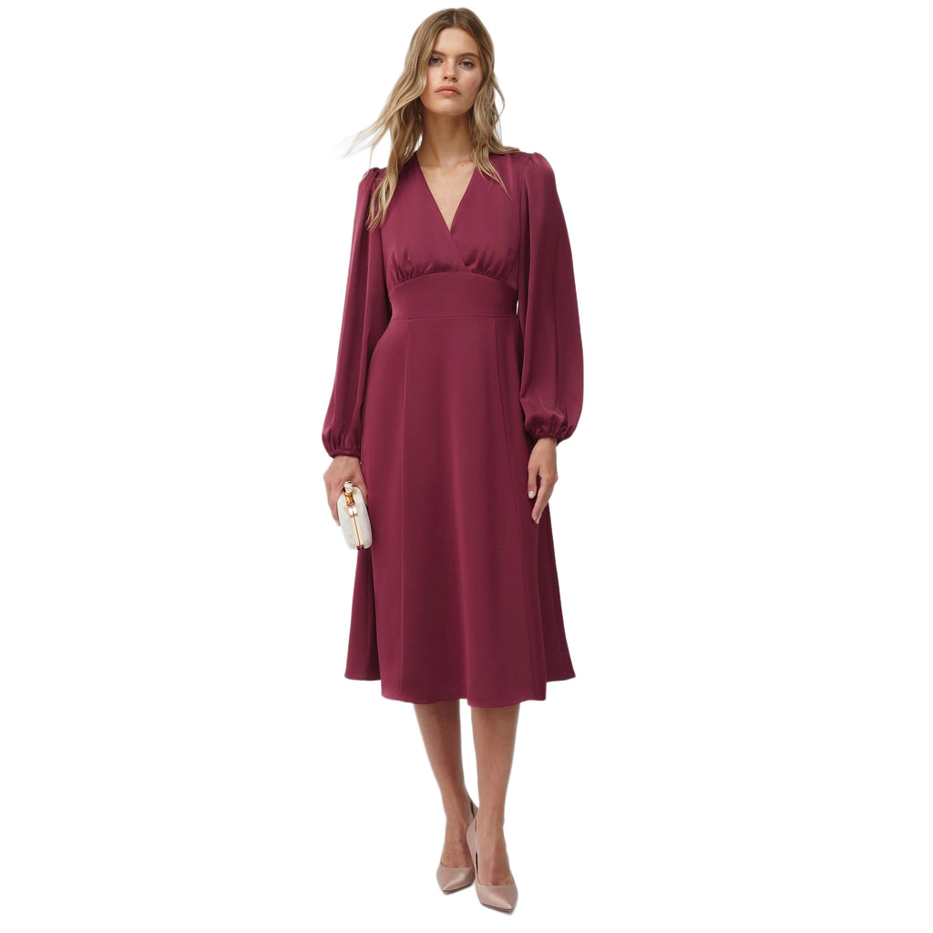 Damen Kleid mit Puffärmeln und Taillierung