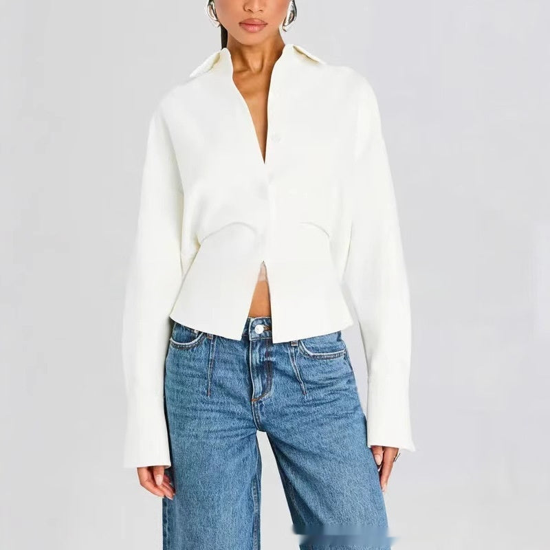 Elegante Bluse mit Fledermausärmeln – Bild 6 | LuxeStyle