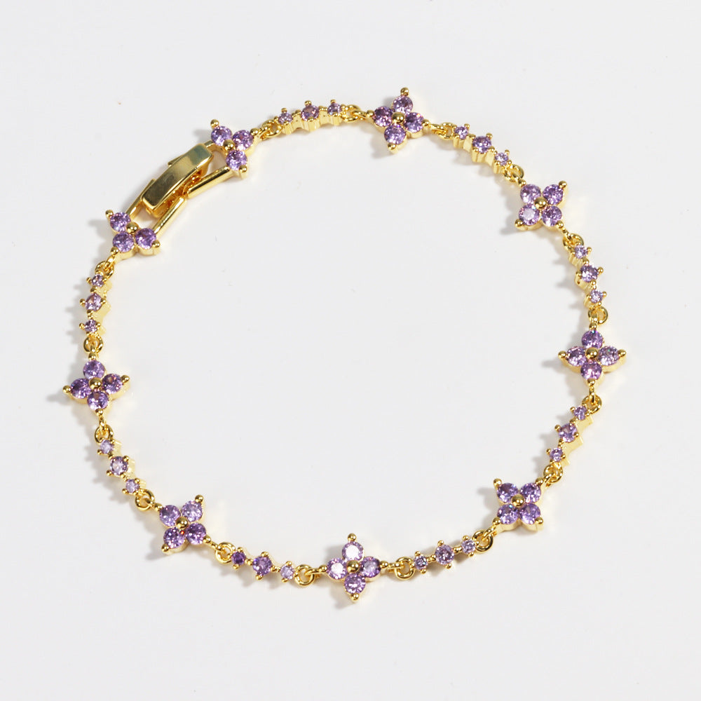 Blumen-Kleeblatt-Armband für Damen – Bild 6 | LuxeStyle