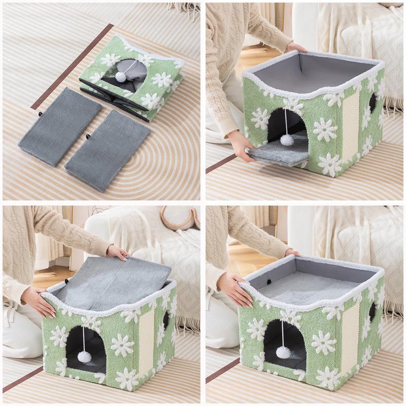 Faltbares Katzenbett mit Plüsch – Bild 10 | LuxeStyle