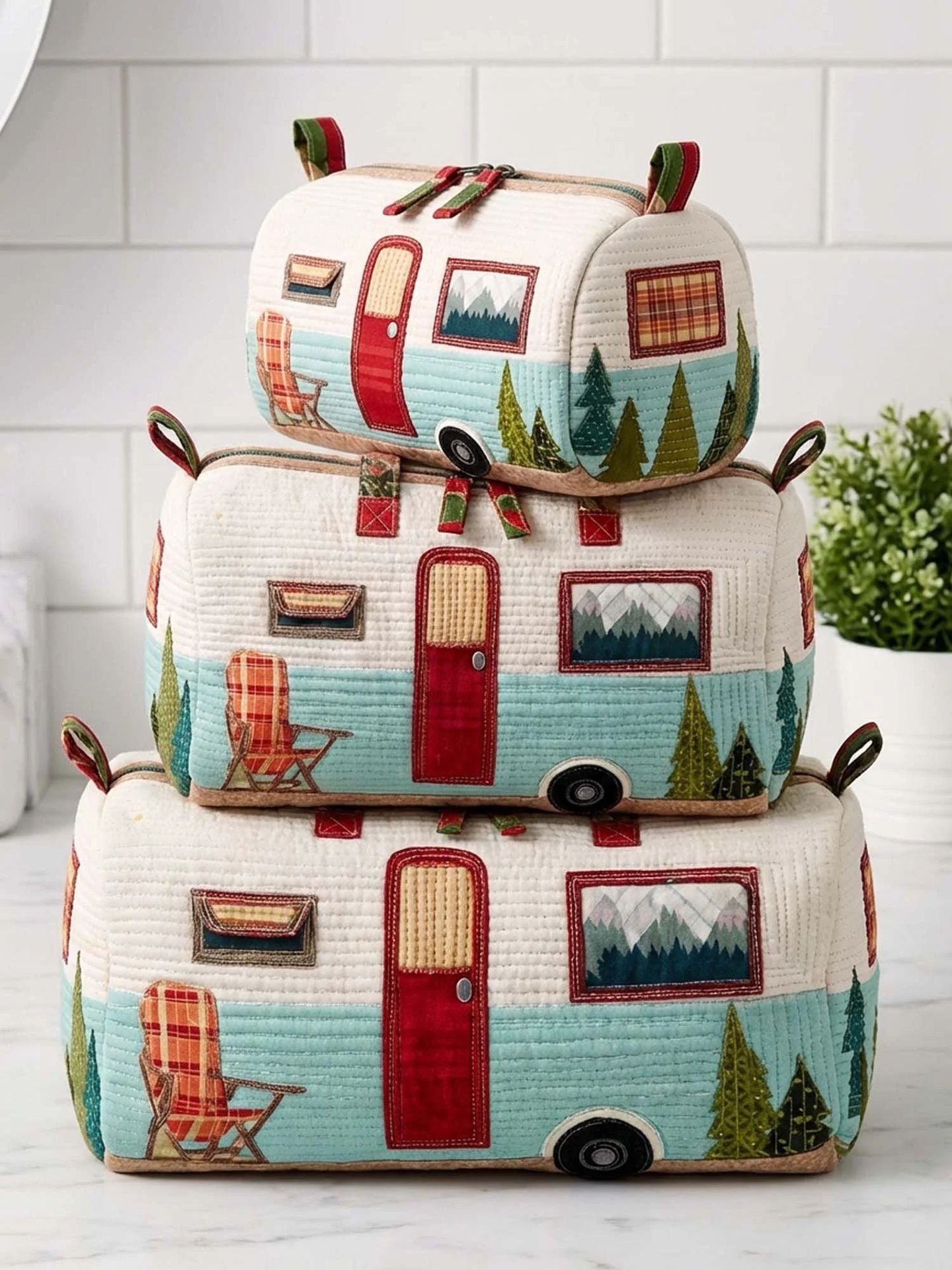 Aufbewahrungsset mit Druckmotiv