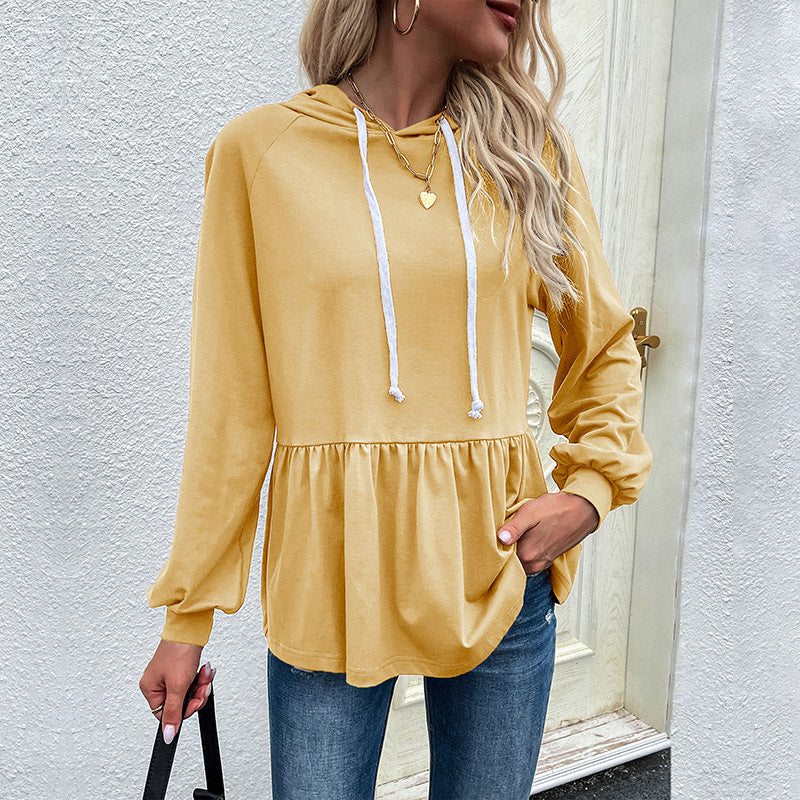 Unifarbener Kapuzenpullover im Designer-Stil