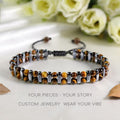 Tigerauge-Armband «Savana» – Naturstein doppelreihig