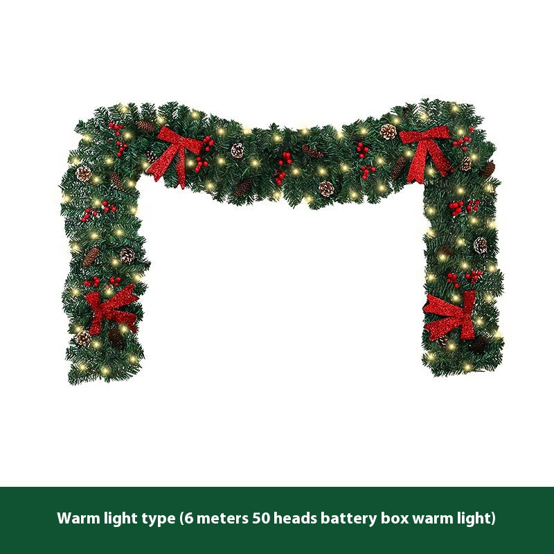 Weihnachts-Rattan-Girlande mit Zapfen und Schleife – Bild 3 | LuxeStyle