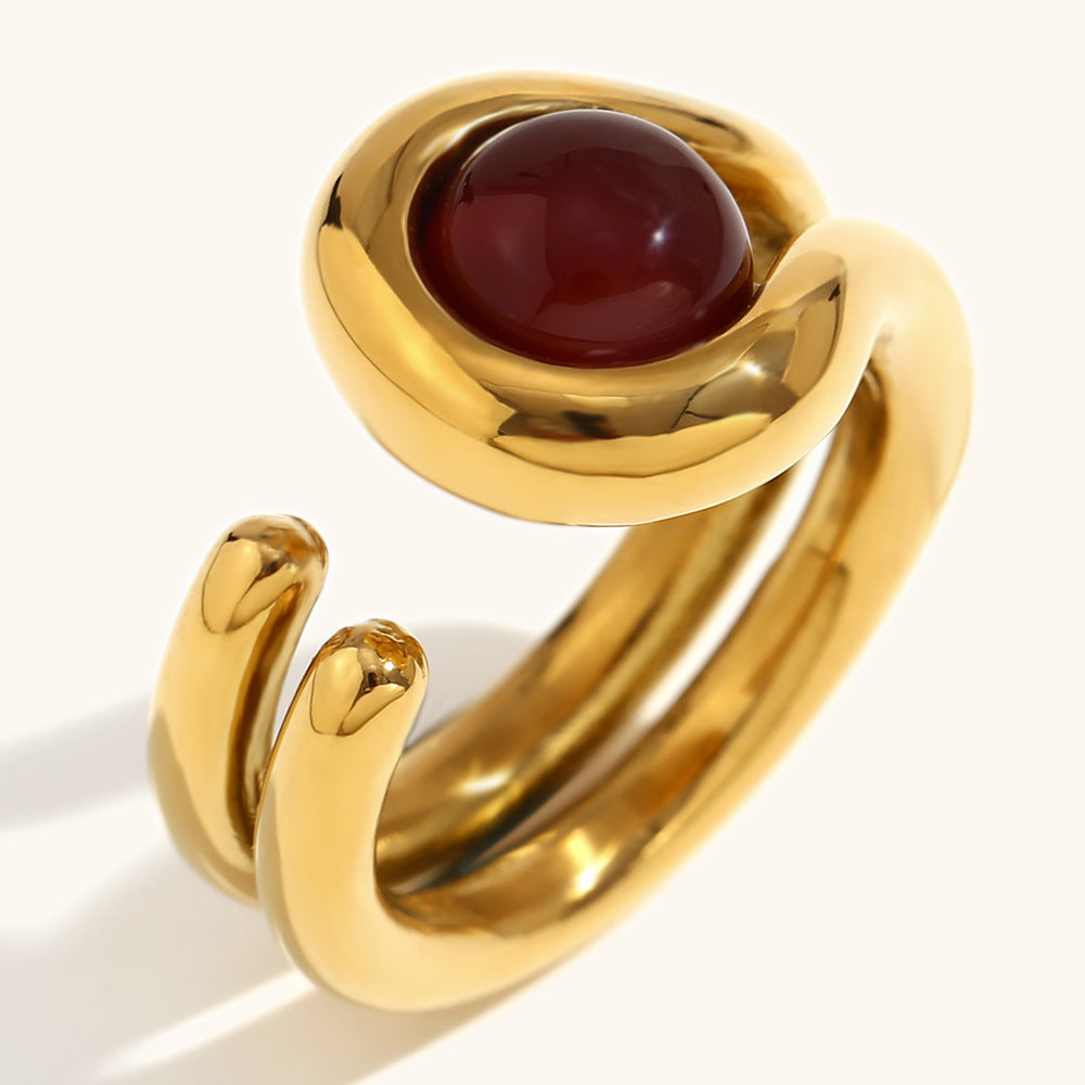 Doppelreihiger Ring vergoldet – Bild 3 | LuxeStyle