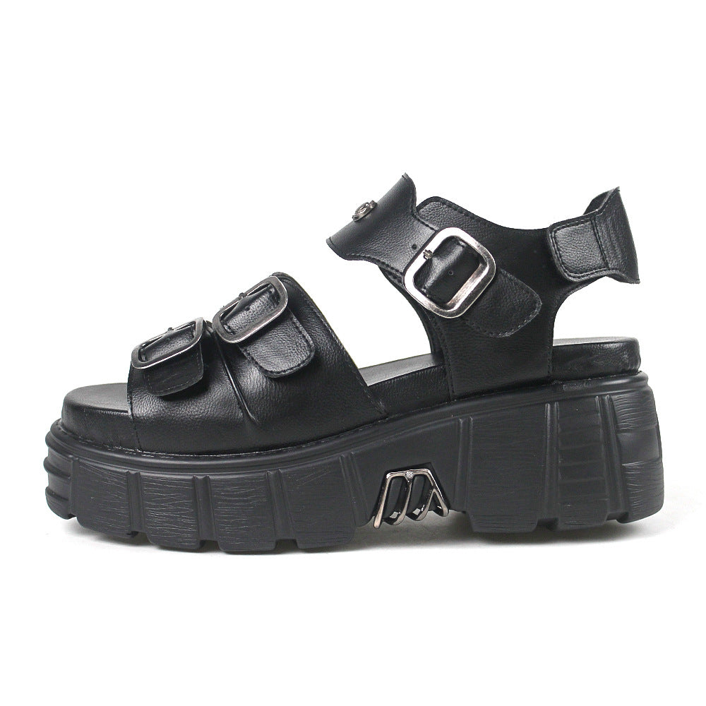 Damen Plateau-Sandalen mit Schnalle – Bild 6 | LuxeStyle