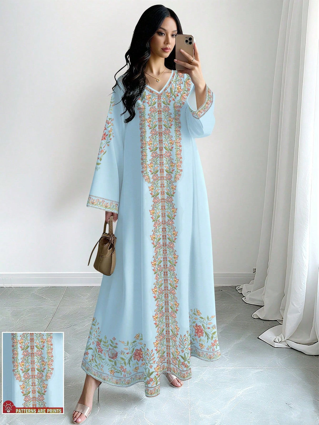 Blumiges Casual-Kleid