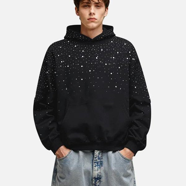 Vintage Hoodie mit Rhinestones