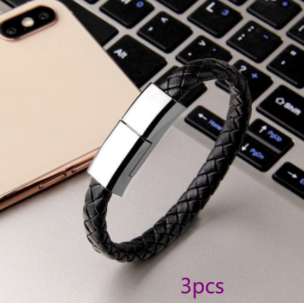 Lederarmband mit USB-C-Ladekabel