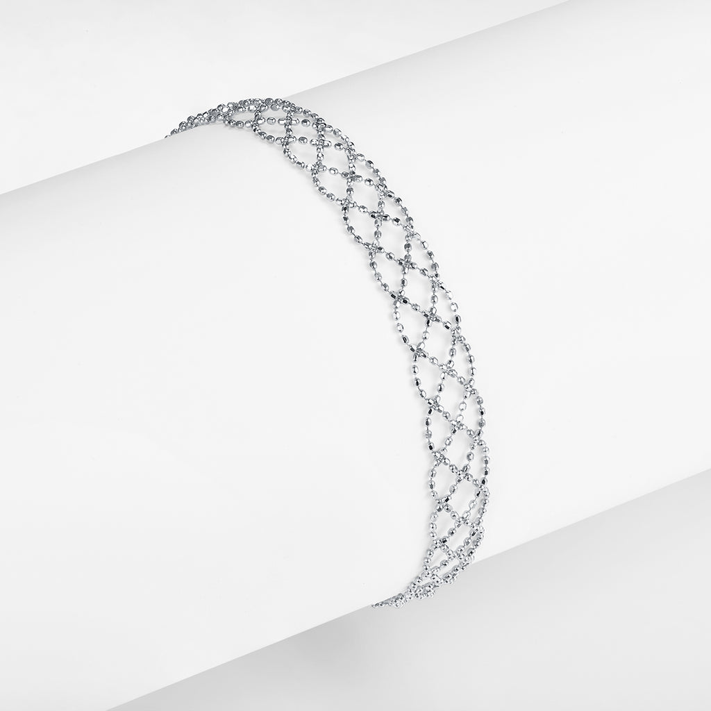 925-Silber Mesh-Armband Maglia