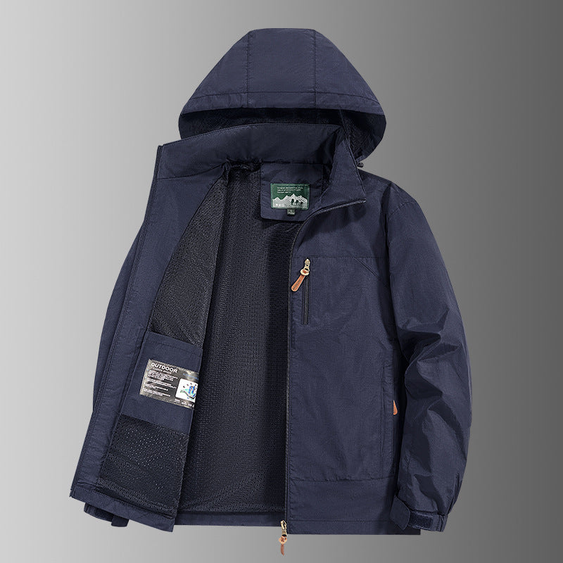 Winddichte Kapuzenjacke für Herren