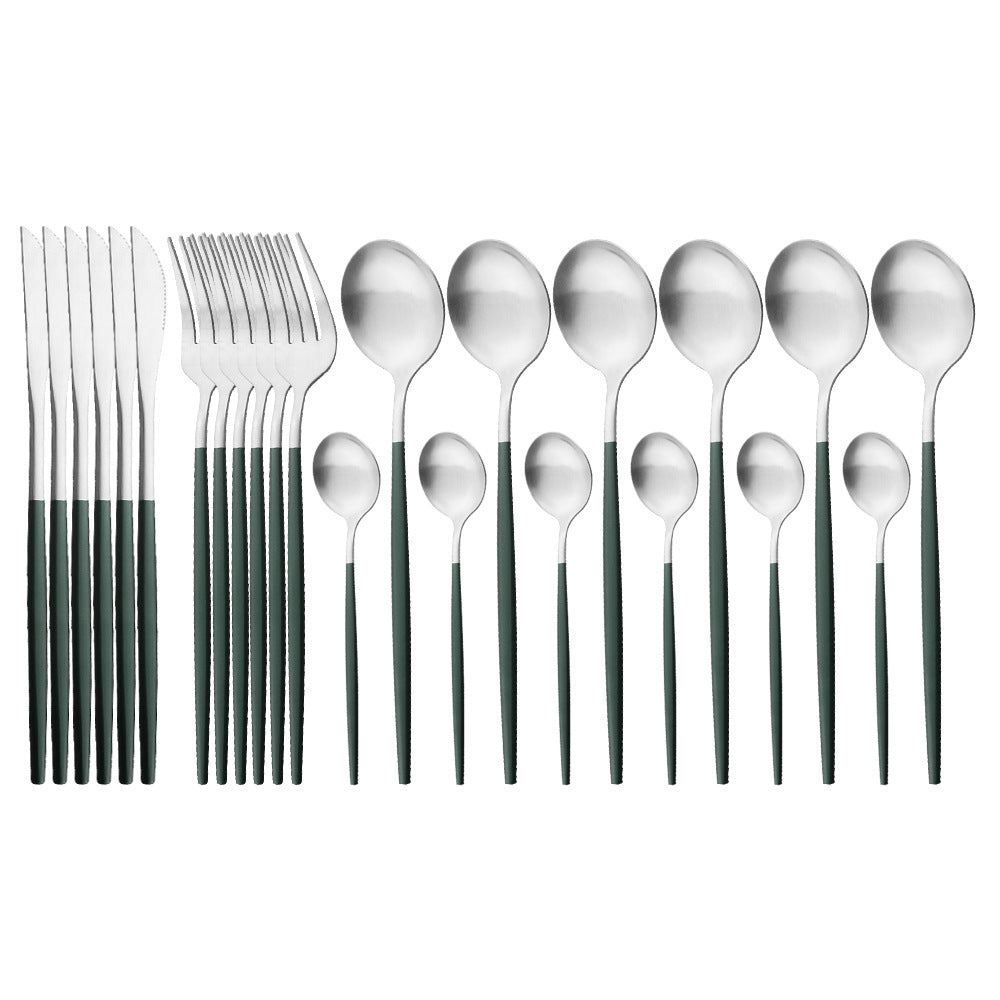 Mattes portugiesisches Besteck-Set (24-teilig) – Bild 17 | LuxeStyle