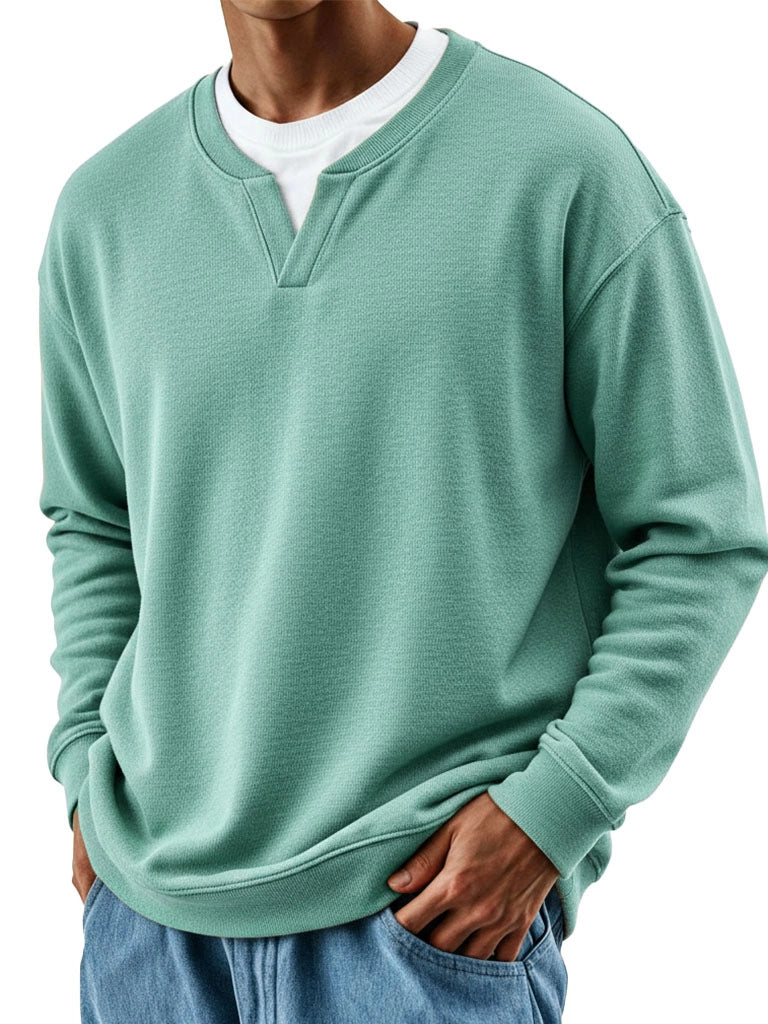 Patchwork Crew-Top mit langen Ärmeln – Bild 10 | LuxeStyle