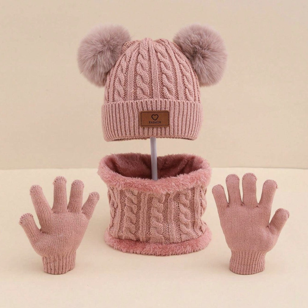 Mütze, Schal & Handschuhe Set für Kinder – Bild 10 | LuxeStyle
