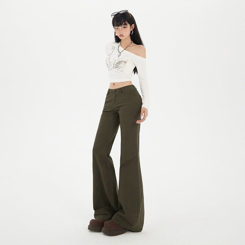 Figurformende Stretchy Jeans mit weitem Bein