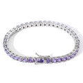 Tennis-Armband mit 4mm lila Zirkonia
