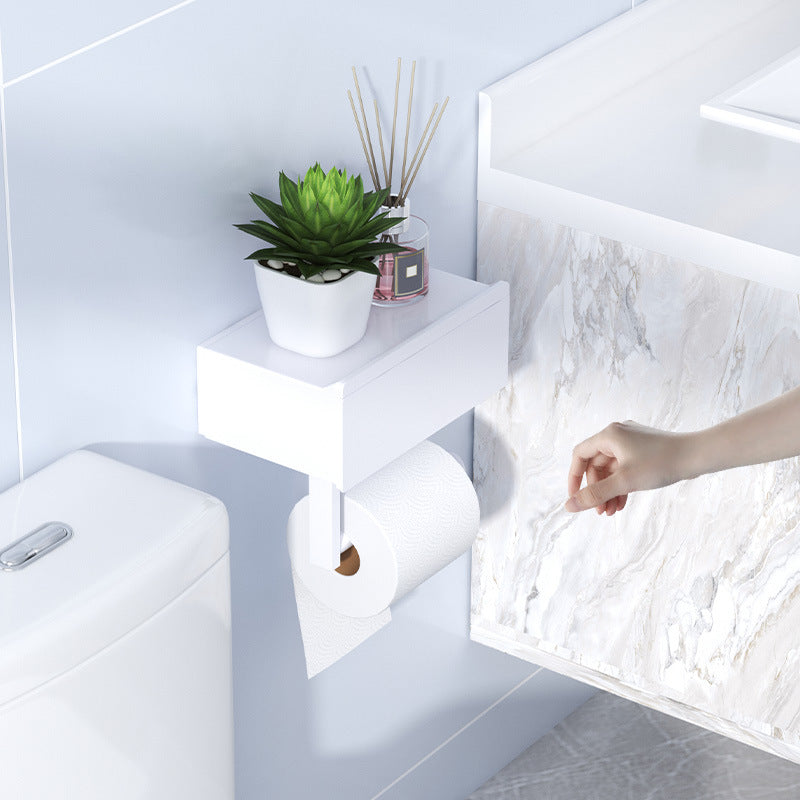 Badezimmerregal mit Toilettenpapierhalter, ohne Bohren