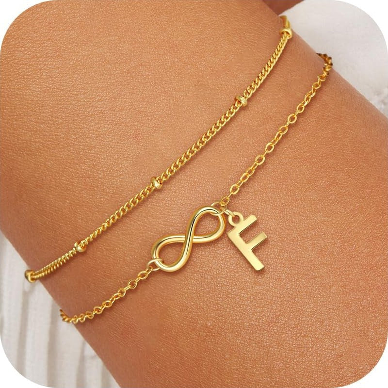 Vergoldetes Edelstahl-Armband mit Doppel-Schicht – Bild 6 | LuxeStyle