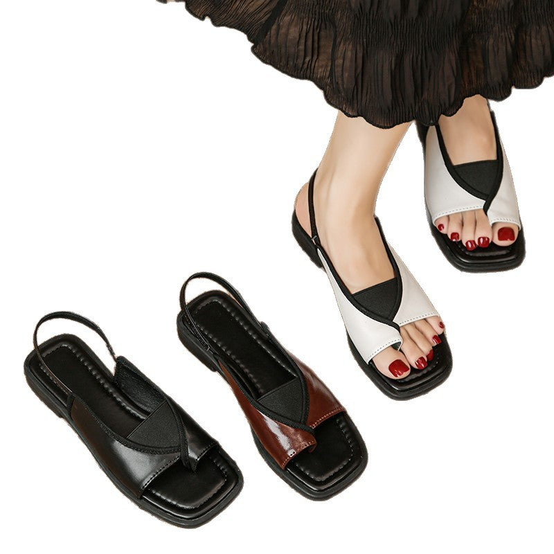 Römer Sandalen mit eckiger Zehenpartie