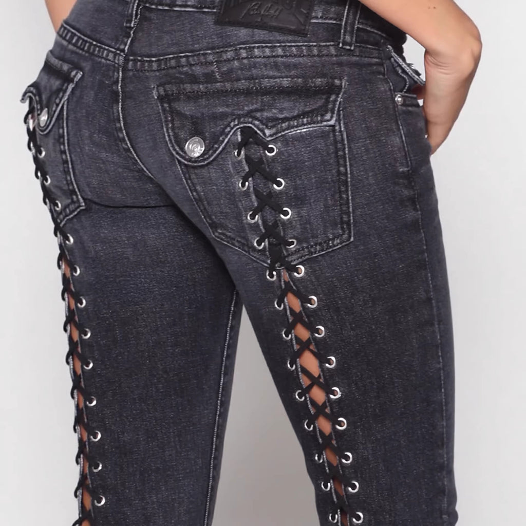 Damen Bootcut Jeans mit geradem Bein